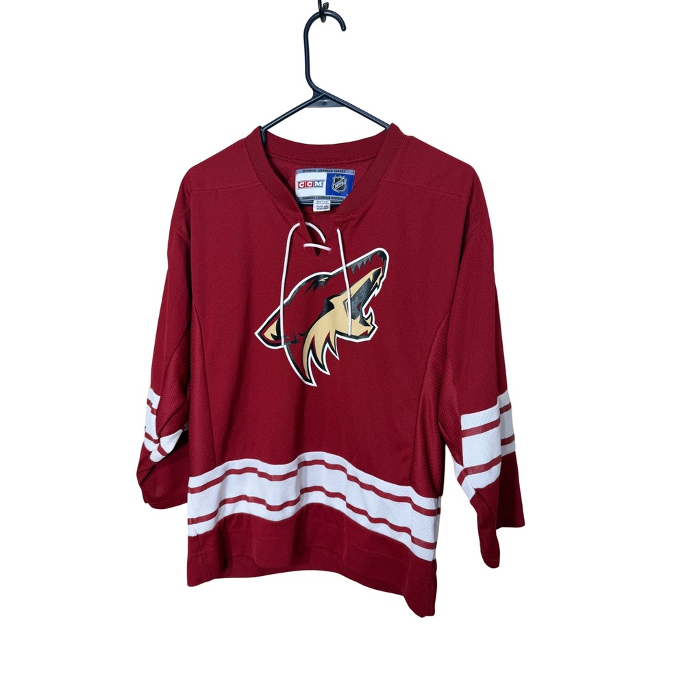 CCM Phoenix Coyotes NHL Hockey Jersey Youth L/XL Maroon Lace Up Rare